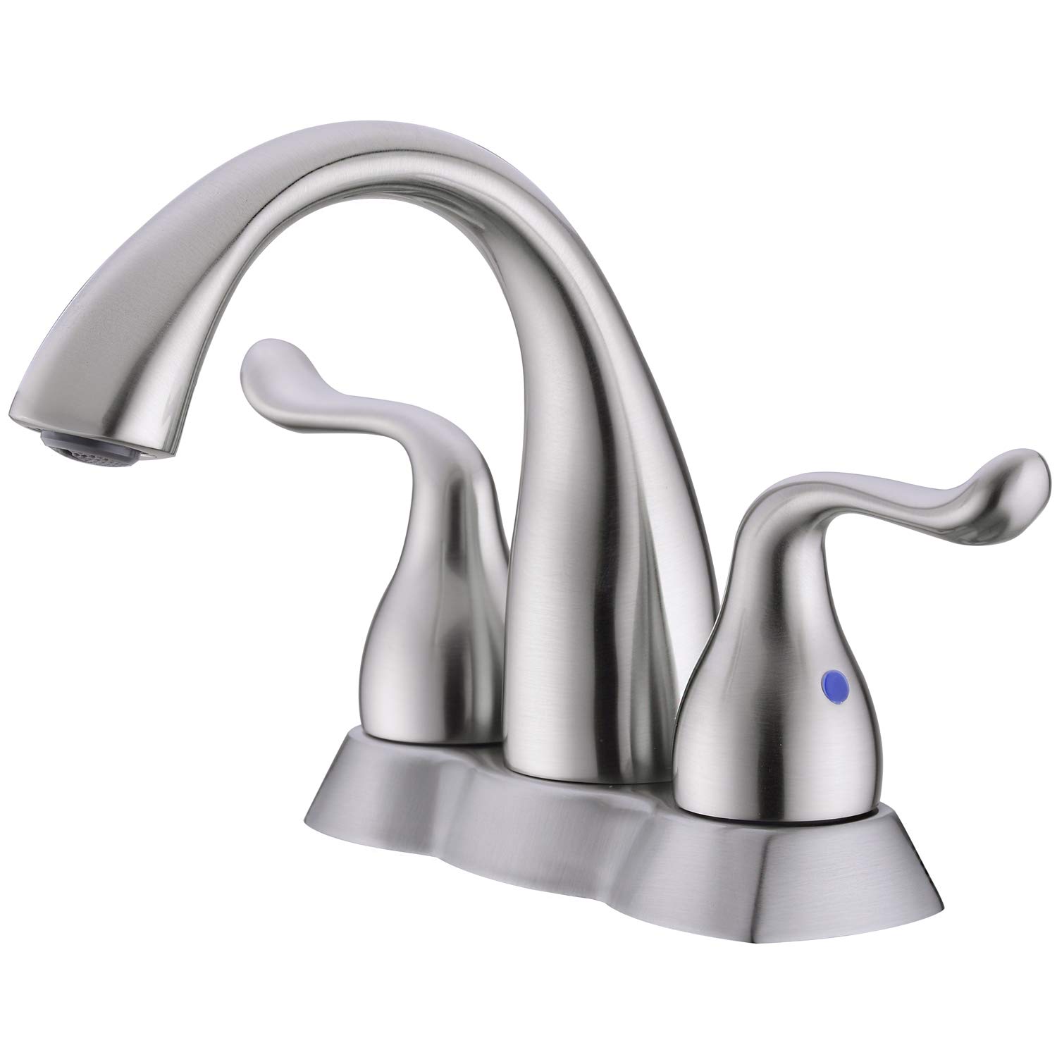 Zexzen Brushed Nickel Bathroom Faucet 3 Holes with 2 Handle